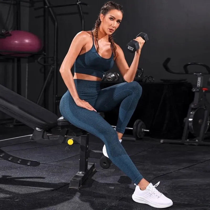 2 Pieces yoga/gym/fitness Set- Elastic