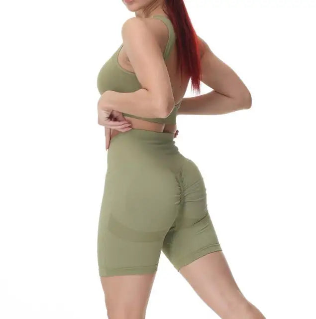 Active Wear Set-Seamless Scrunch