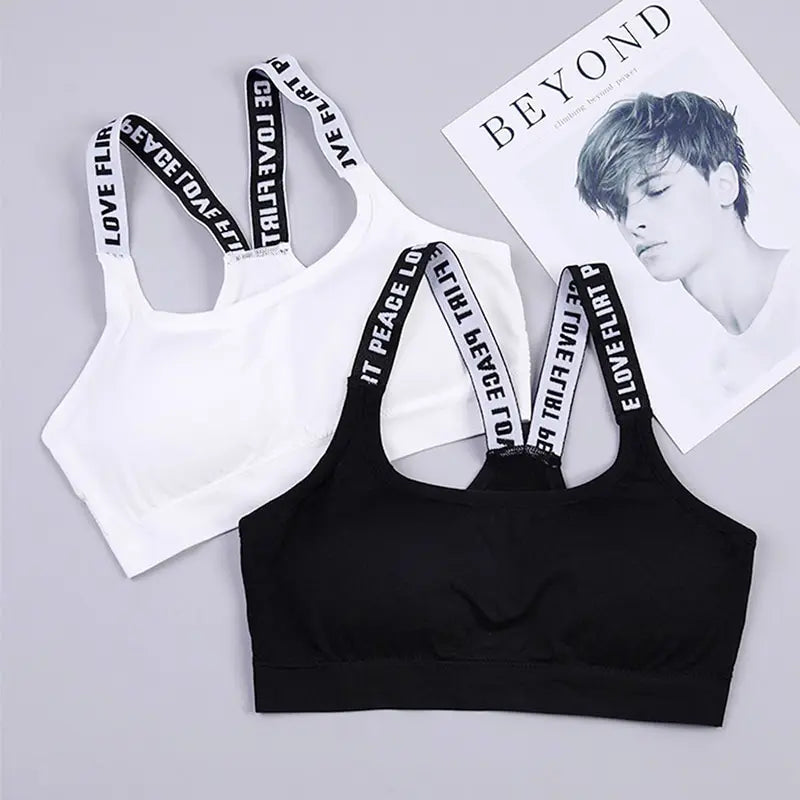 Vibes Sports Bra- Love, Peace, and Flirt