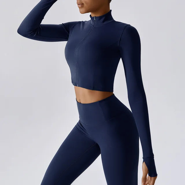 Sports Crop Slim Fit Jacket