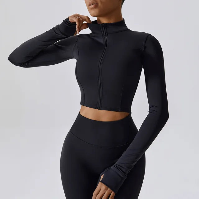Sports Crop Slim Fit Jacket