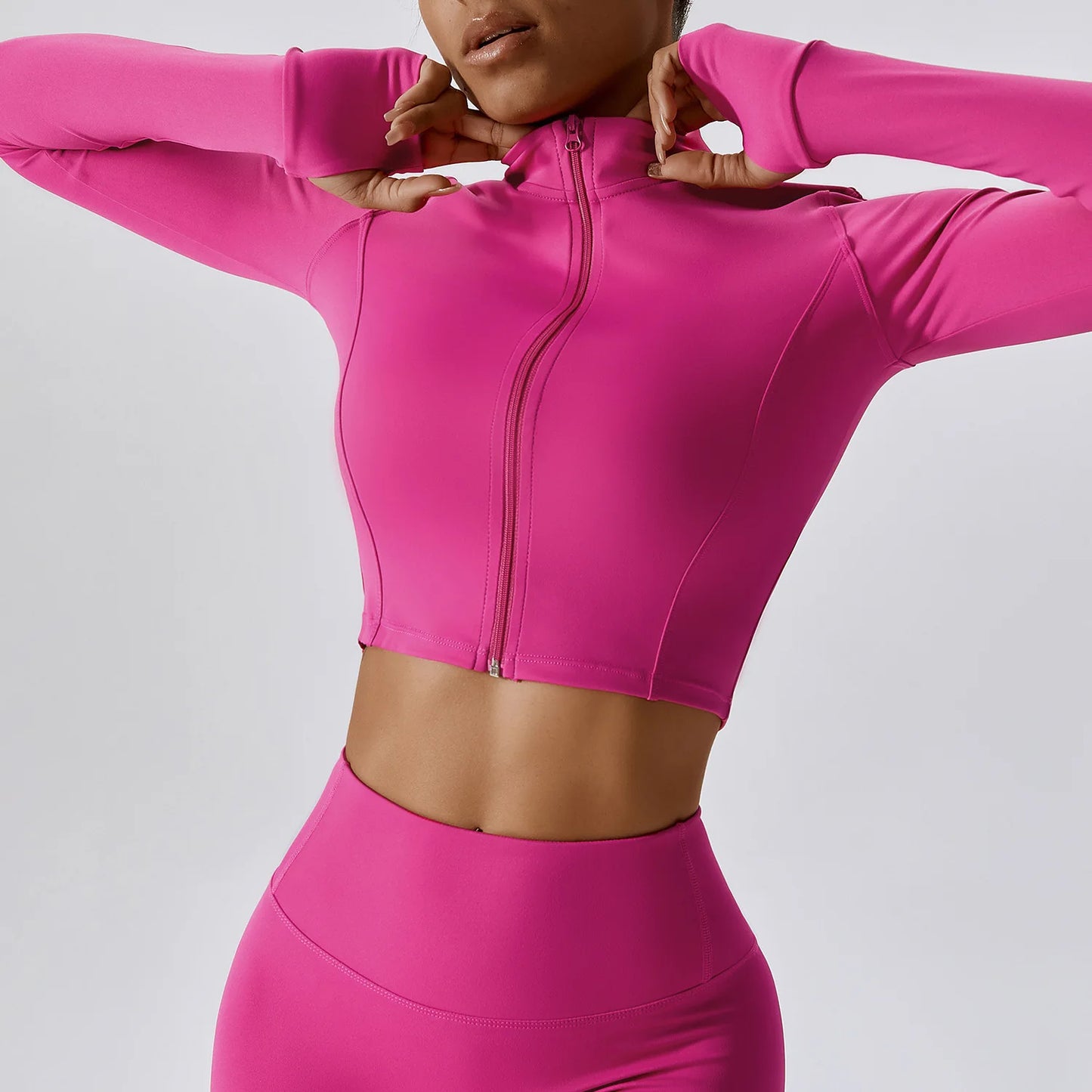 Sports Crop Slim Fit Jacket