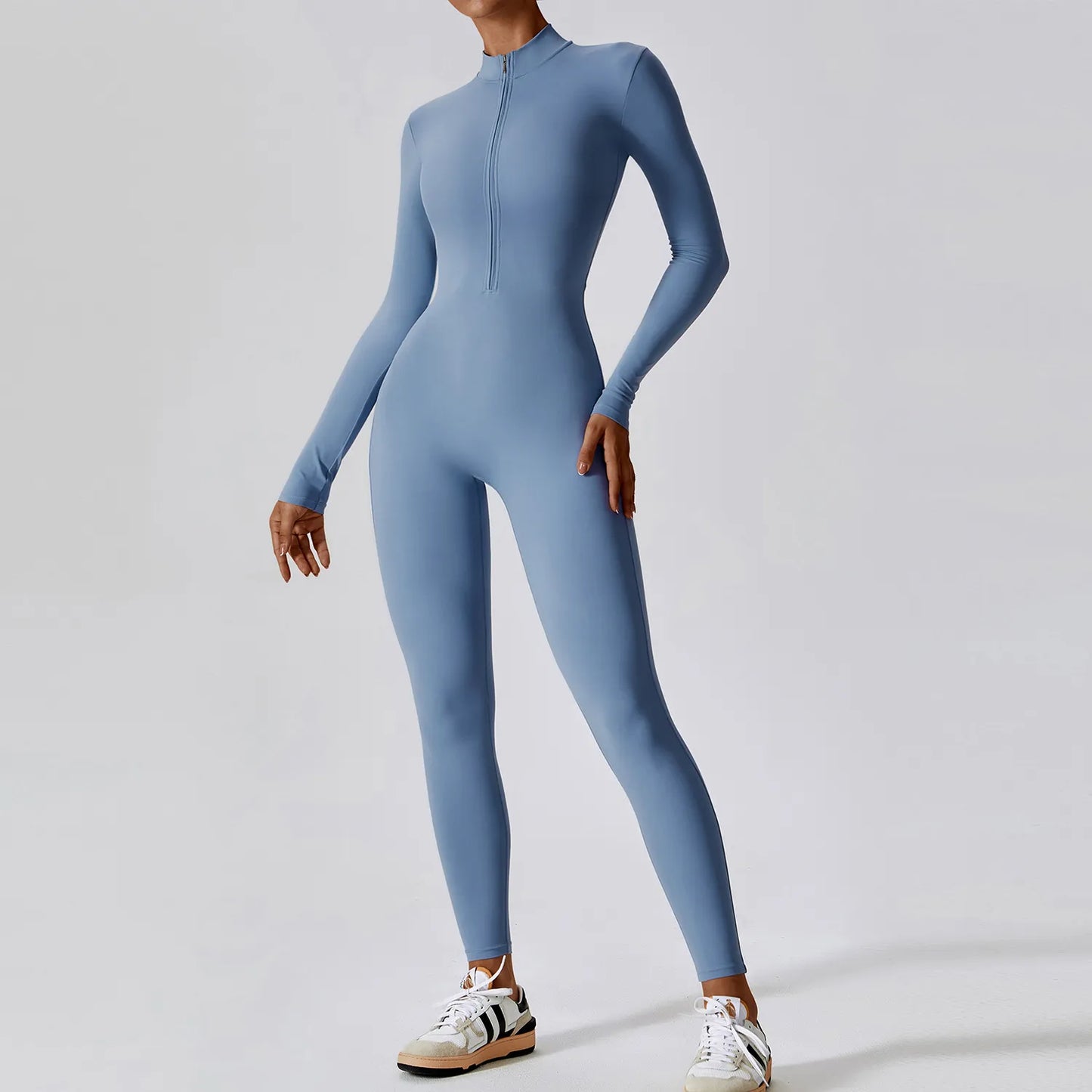 Long Sleeved Women's Sportswear-Zipper Jumpsuits
