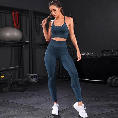 2 Pieces yoga/gym/fitness Set- Elastic