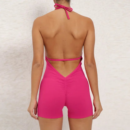 Backless Short Jumpsuit