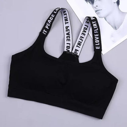 Vibes Sports Bra- Love, Peace, and Flirt