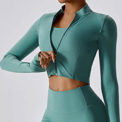 Sports Crop Slim Fit Jacket